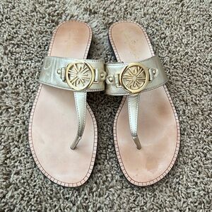 Lilly Pulitzer gold sandals